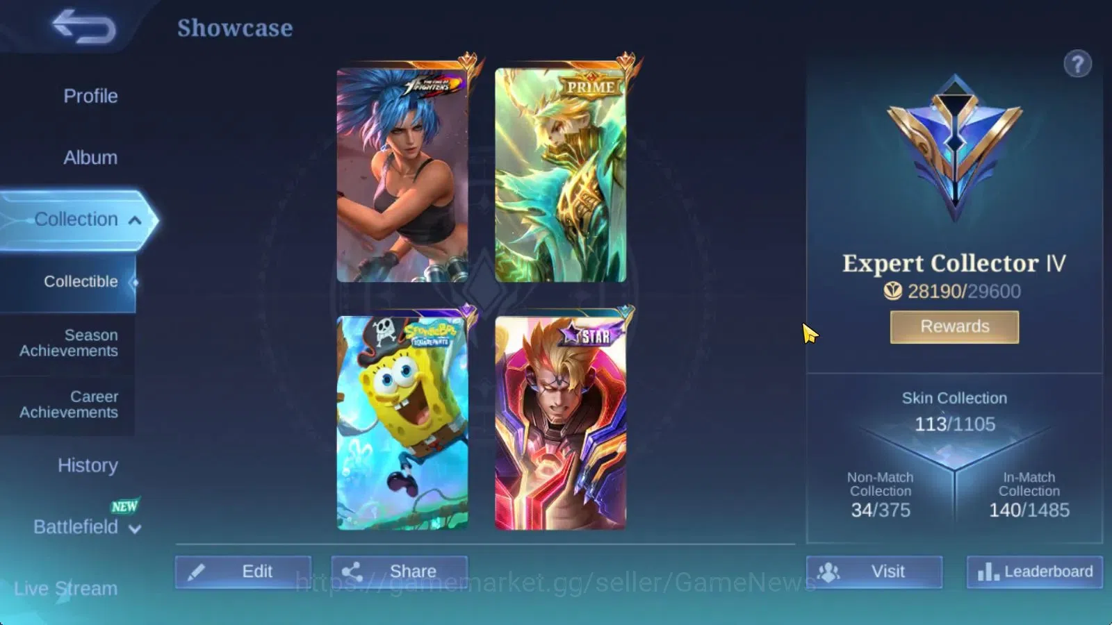 Mobile Legends: Bang Bang Accounts Hero 86|Skin 113|High Immo 115|PRIME Granger,KOF K image 3