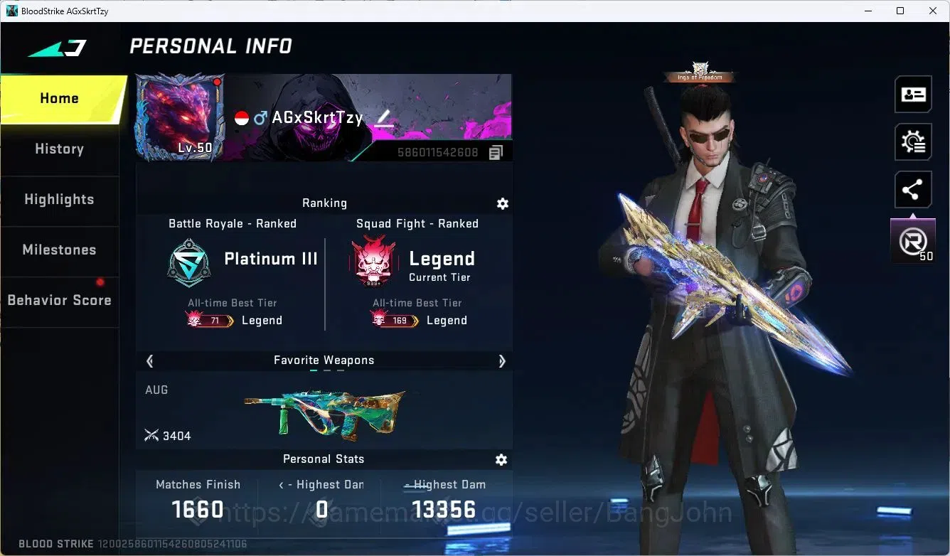 Blood Strike Accounts ASIA | 2 EVO: SCAR, FAL | 6 Eternal |8 Collab Gun image 1