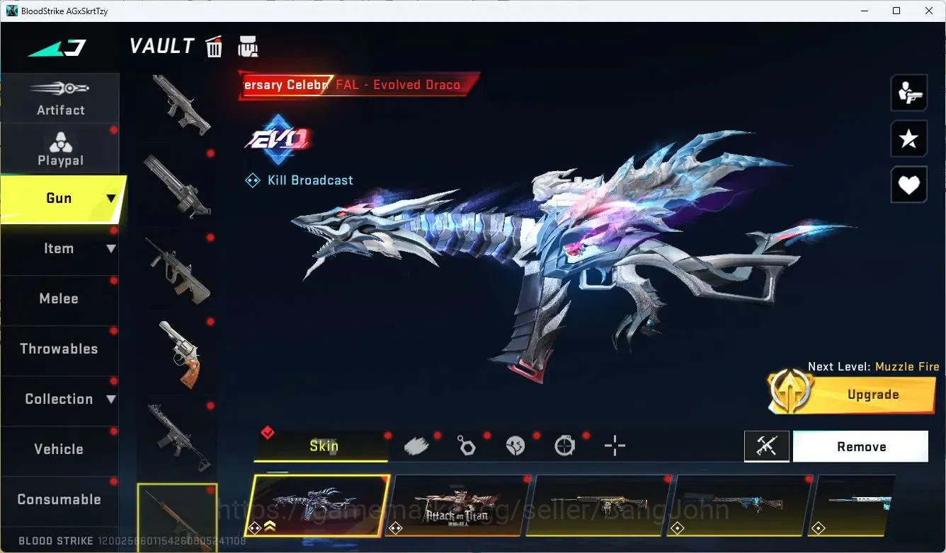 Blood Strike Accounts ASIA | 2 EVO: SCAR, FAL | 6 Eternal |8 Collab Gun image 11