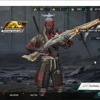 Blood Strike Accounts High-End ASIA|5 Ultra [M4A1 Turbo,Vector Flame,SCAR Molten],Collab FAL Primal,Kar98k,QBZ95,M1887