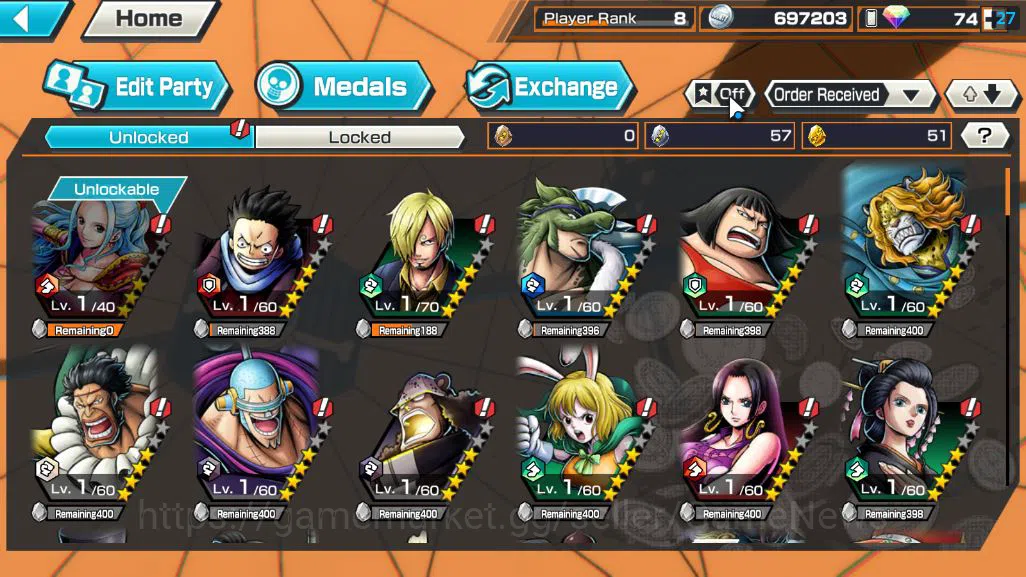 One Piece Bounty Rush Accounts Starter Global|4 EX| The Strongest Creature Alive Kaido,Blackbeard Kuzan,WI Trafalgar 5