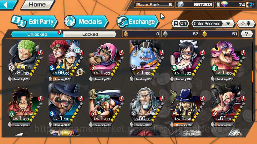 One Piece Bounty Rush Accounts Starter Global|4 EX| The Strongest Creature Alive Kaido,Blackbeard Kuzan,WI Trafalgar 7