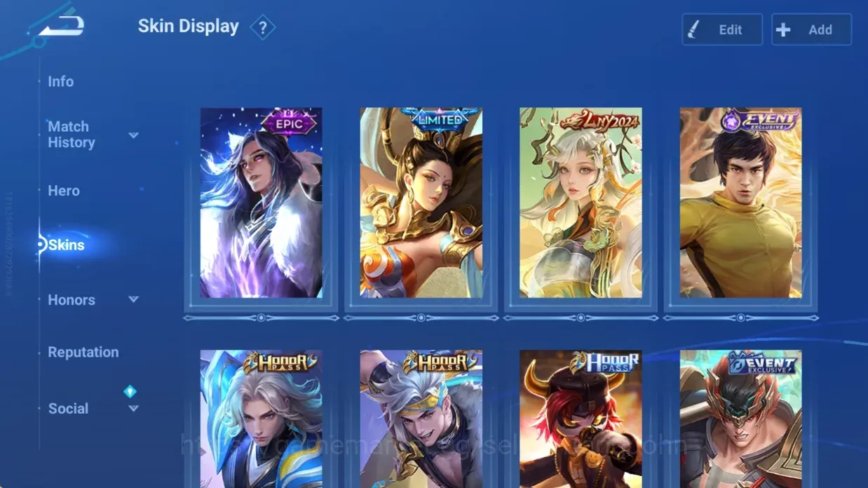 Honor of Kings Accounts Rare Skin Global|113H 75S|Epic Li Bai|Limited Yuhuan|LNY204 Da Qiao|2 Event Exclusive|3 Honor 1