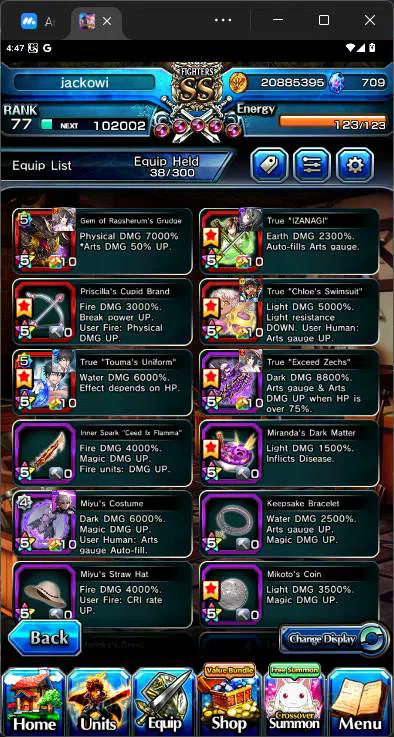 Grand Summoners Accounts Others GLOBAL|14 Ascend|Houka Inumata TW,Summer Miyu,Touma Kmijo TW,Chloe,Fabricator,Homura 4