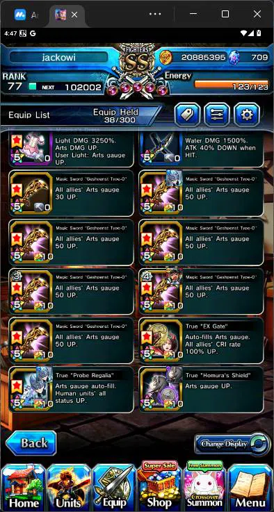 Grand Summoners Accounts Others GLOBAL|14 Ascend|Houka Inumata TW,Summer Miyu,Touma Kmijo TW,Chloe,Fabricator,Homura 5