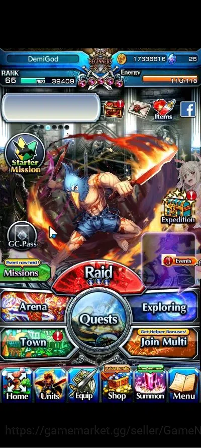 Grand Summoners Accounts Global|Rank 65|19 Ascend+3 TW|(Chloe,Accelerator,F image 1