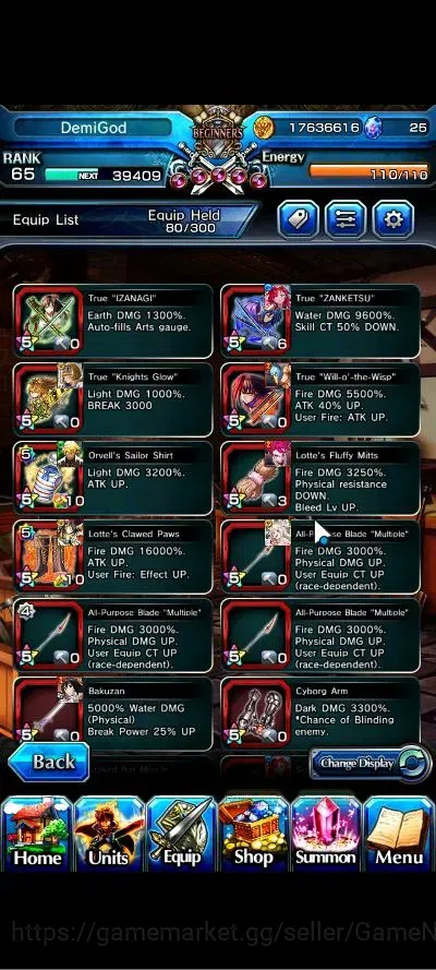 Grand Summoners Accounts Global|Rank 65|19 Ascend+3 TW|(Chloe,Accelerator,F image 10