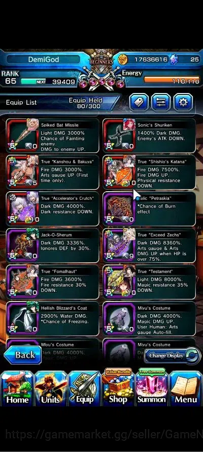 Grand Summoners Accounts Global|Rank 65|19 Ascend+3 TW|(Chloe,Accelerator,F image 11