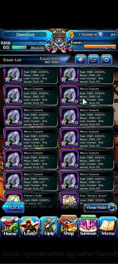Grand Summoners Accounts Global|Rank 65|19 Ascend+3 TW|(Chloe,Accelerator,F image 12