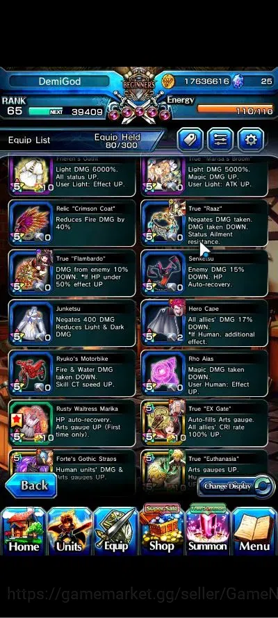 Grand Summoners Accounts Global|Rank 65|19 Ascend+3 TW|(Chloe,Accelerator,F image 13