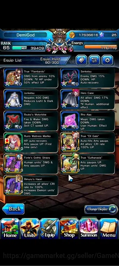Grand Summoners Accounts Global|Rank 65|19 Ascend+3 TW|(Chloe,Accelerator,F image 14