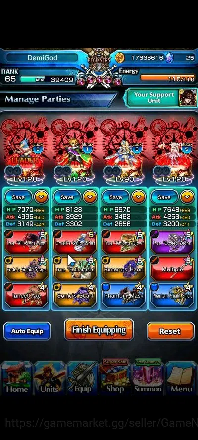Grand Summoners Accounts Global|Rank 65|19 Ascend+3 TW|(Chloe,Accelerator,F image 3