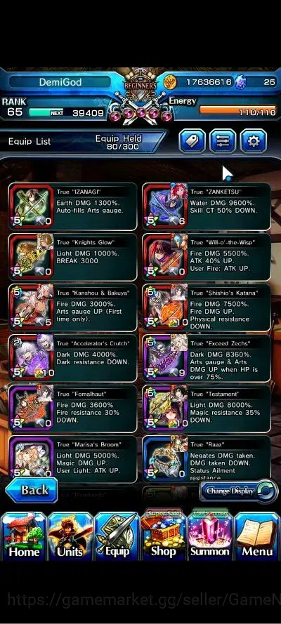 Grand Summoners Accounts Global|Rank 65|19 Ascend+3 TW|(Chloe,Accelerator,F image 5