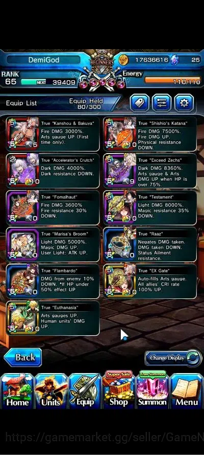 Grand Summoners Accounts Global|Rank 65|19 Ascend+3 TW|(Chloe,Accelerator,F image 6
