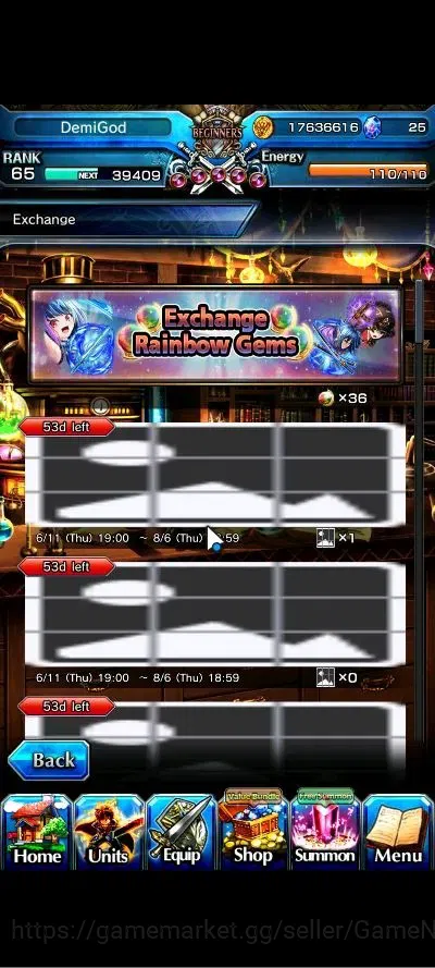 Grand Summoners Accounts Global|Rank 65|19 Ascend+3 TW|(Chloe,Accelerator,F image 8