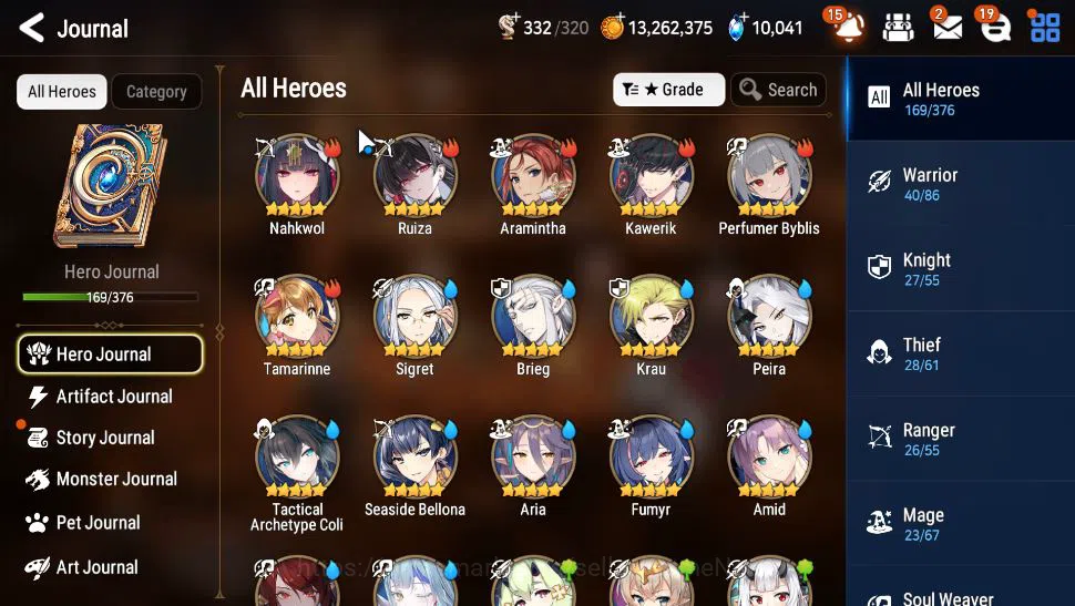 Epic Seven Accounts Mid-Tier ASIA Unverif|11 ML(Notos,BArunka,NM Luna,SN Yulha,etc),TA Coli,Ruiza,P Byblis,etc|PoH ON|10K 19