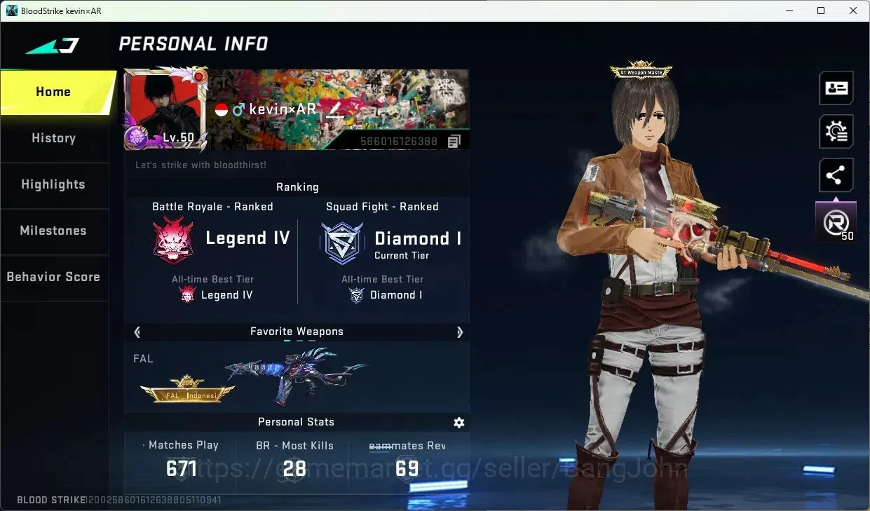 Blood Strike Accounts ASIA | EVO FAL-Evolved Draco | 4 Collab Skins | 13 image 2