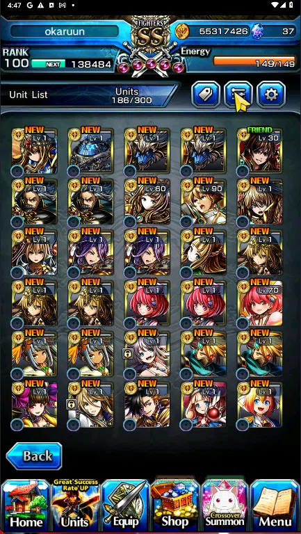 Grand Summoners Accounts GLOBAL | Ascend 19 | Double Okarun TW, Roy TW, Fri image 7