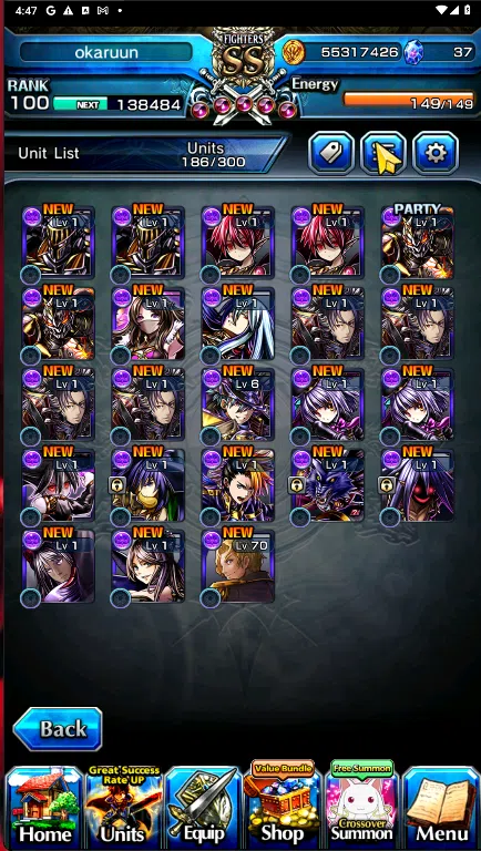 Grand Summoners Accounts GLOBAL | Ascend 19 | Double Okarun TW, Roy TW, Fri image 8