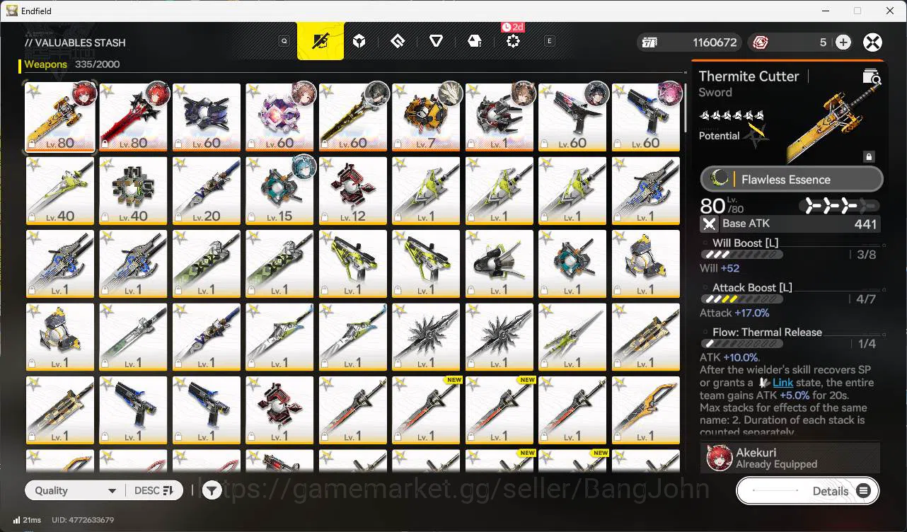 Arknights: Endfield Accounts ASIA | LVL 52 | laevatain, Yvonne, Gilberta, Ardel image 11