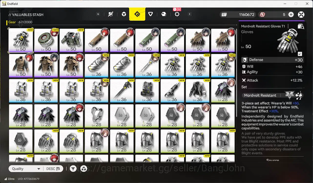 Arknights: Endfield Accounts ASIA | LVL 52 | laevatain, Yvonne, Gilberta, Ardel image 13