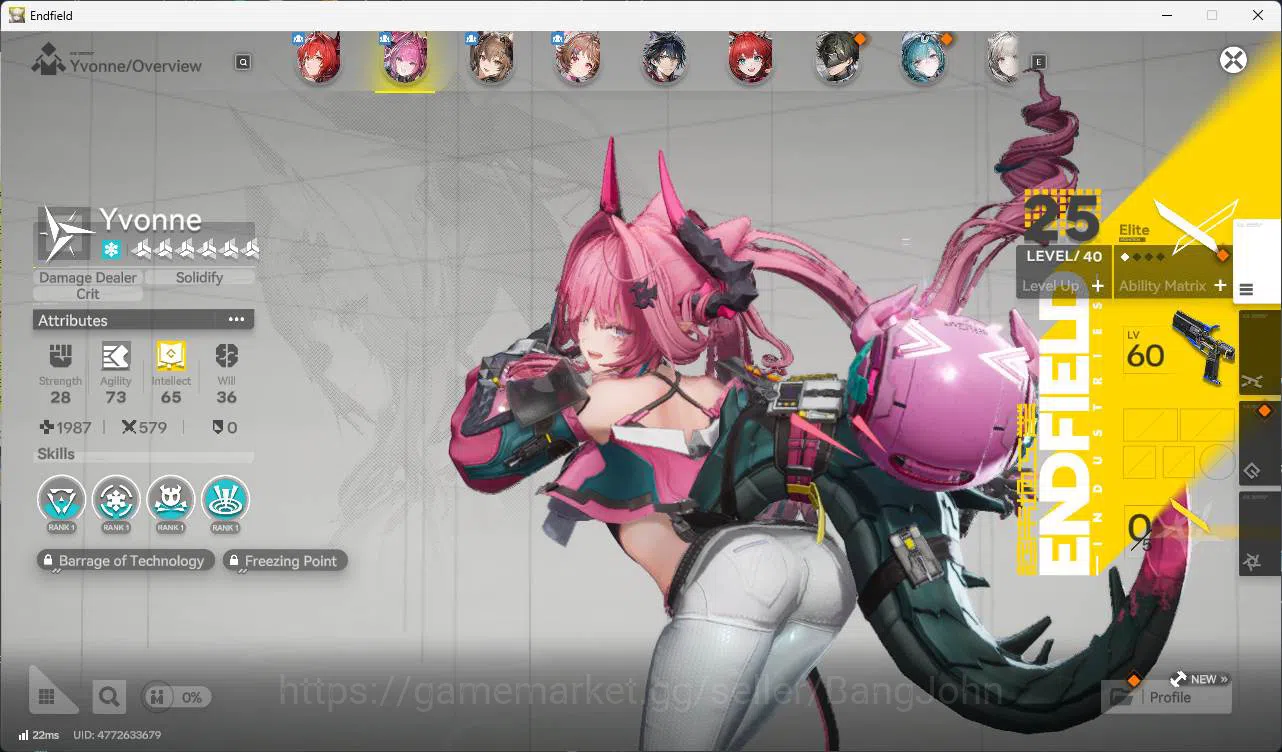 Arknights: Endfield Accounts ASIA | LVL 52 | laevatain, Yvonne, Gilberta, Ardel image 6