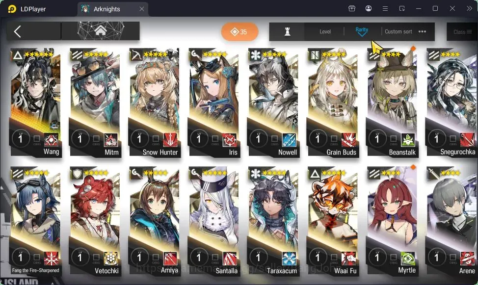 Arknights Accounts Mid-Tier Global|Lv6|72 total OP|1 Limited (Wang) 11x5 Star (Mitm,Snow Hunter,Iris,Nowel,Etc)|Story 2-9|BD 1