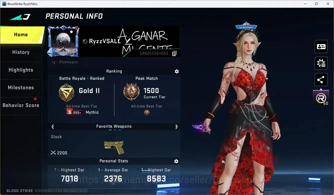 Blood Strike Accounts ASIA | 1 EVO: FAL-Evolved Draco|1 ETERNAL Uzi|2 AO image 1