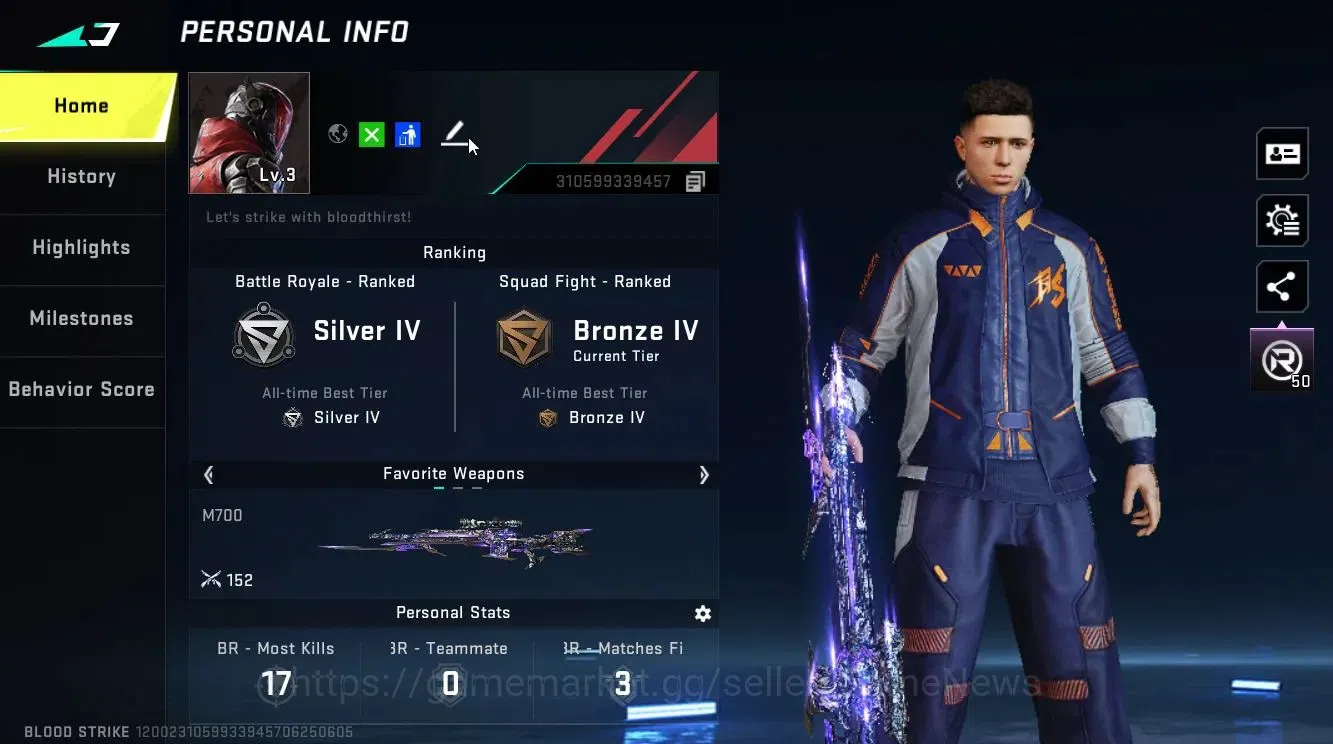 Blood Strike Accounts ASIA|ULTRA [M700-Iridian]|Legendary [M700-Blood Ve image 2