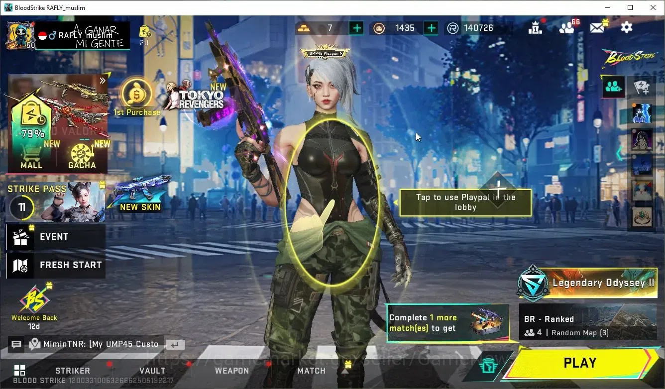 Blood Strike Accounts ASIA|MELEE Talon Knife-Scythe+12 ULTRA[HANK-Tricky image 1