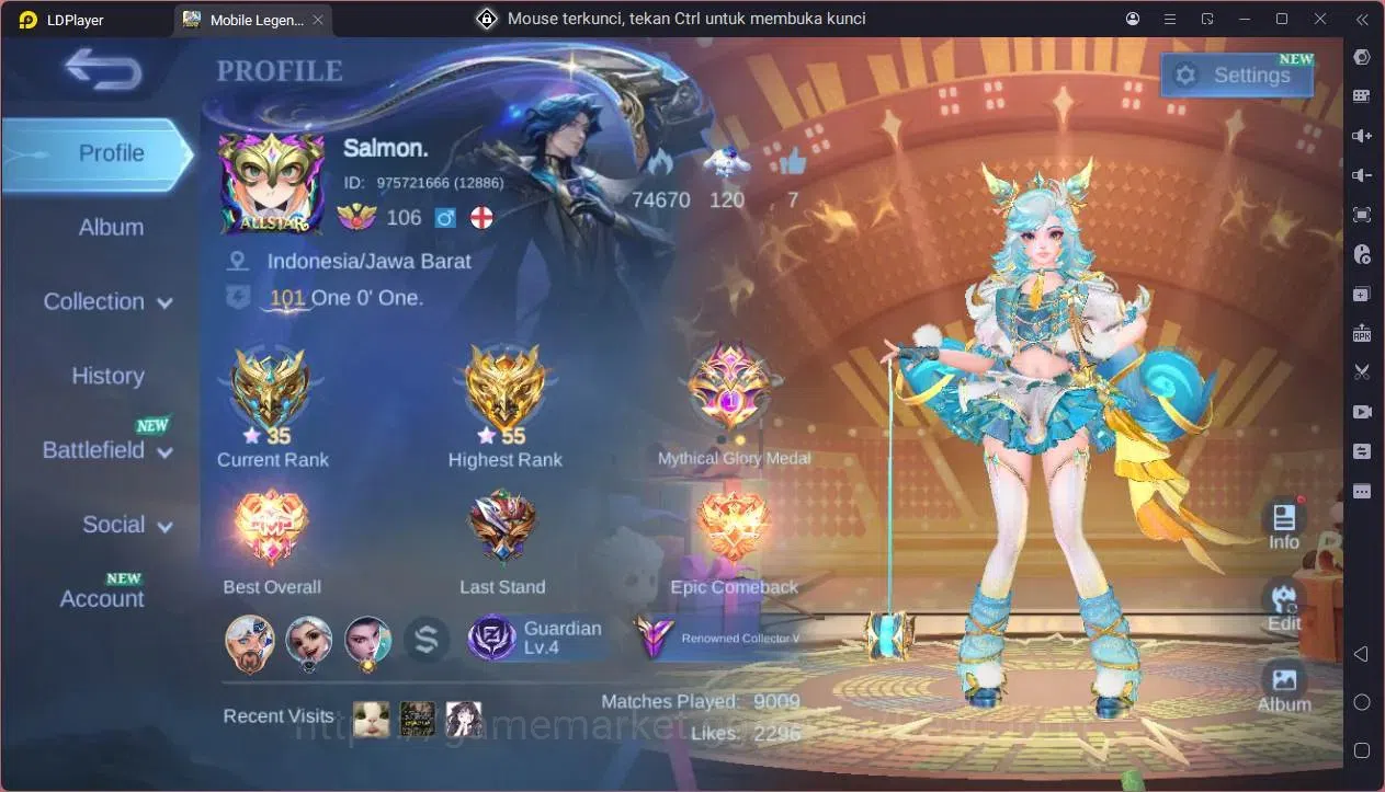 Mobile Legends: Bang Bang Accounts GLOBAL Hero 132 Skin 226|KOF Karina|CC Natalia|9th image 13