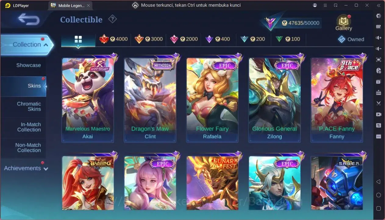 Mobile Legends: Bang Bang Accounts GLOBAL Hero 132 Skin 226|KOF Karina|CC Natalia|9th image 4