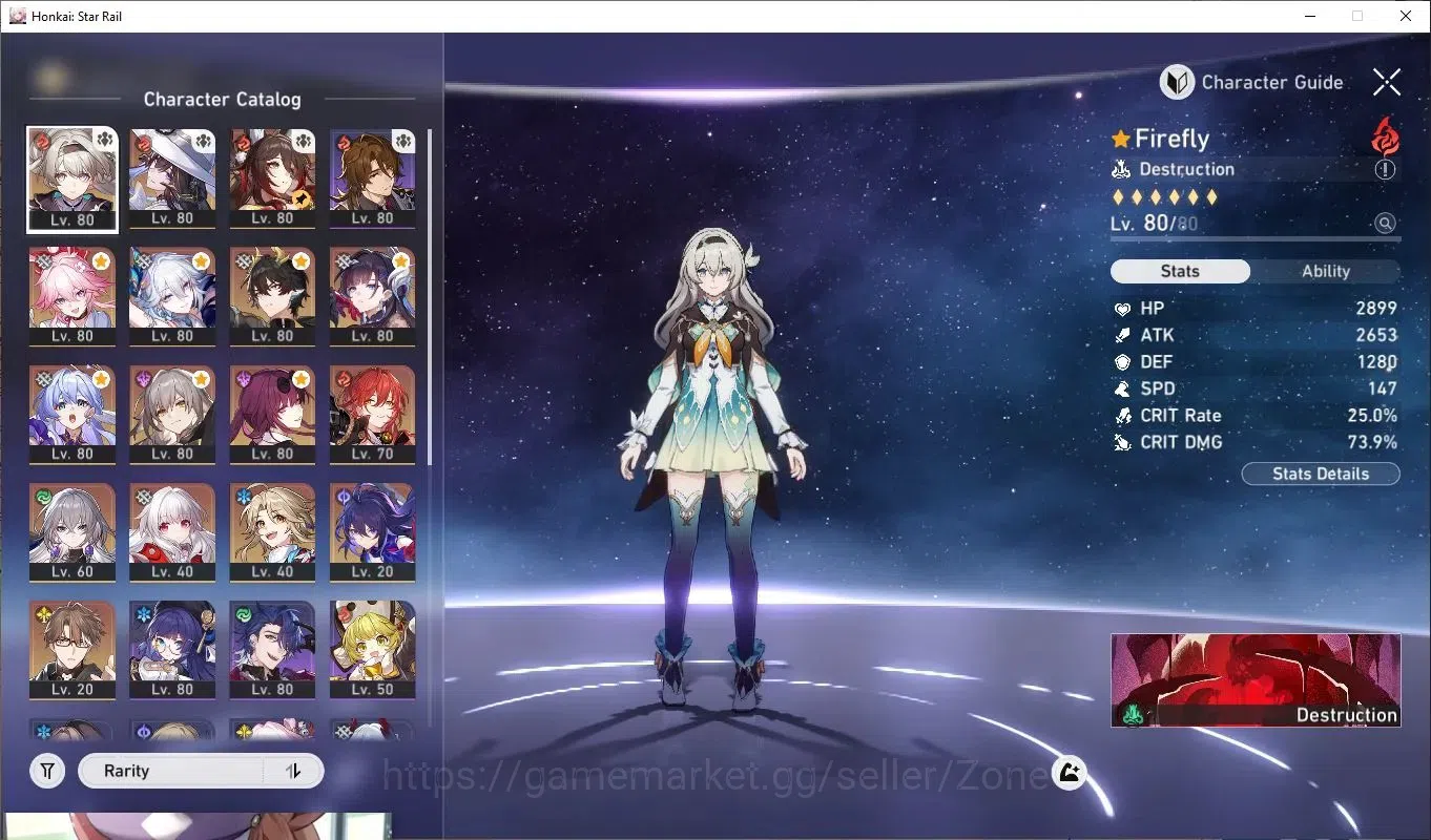 Honkai Star Rail Accounts Mid Game America|AL90|11x L80 Characters Firefly, Acheron, Sparkle, Ruan Mei, Huohuo, Seele|12x *5 5