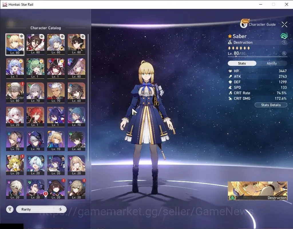 Honkai Star Rail Accounts Asia|TL 65|HyperCarry Team|10 Limited|SaberE1+Sign image 4