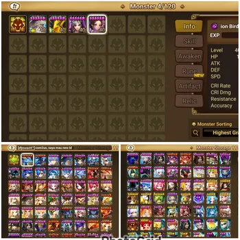 Summoners War: Sky Arena Accounts Mid-Game #SW618 [GLOBAL] 4 LD Nat5 Light Gandalf SPD +162, Wedjat, Kai /Dark Jin