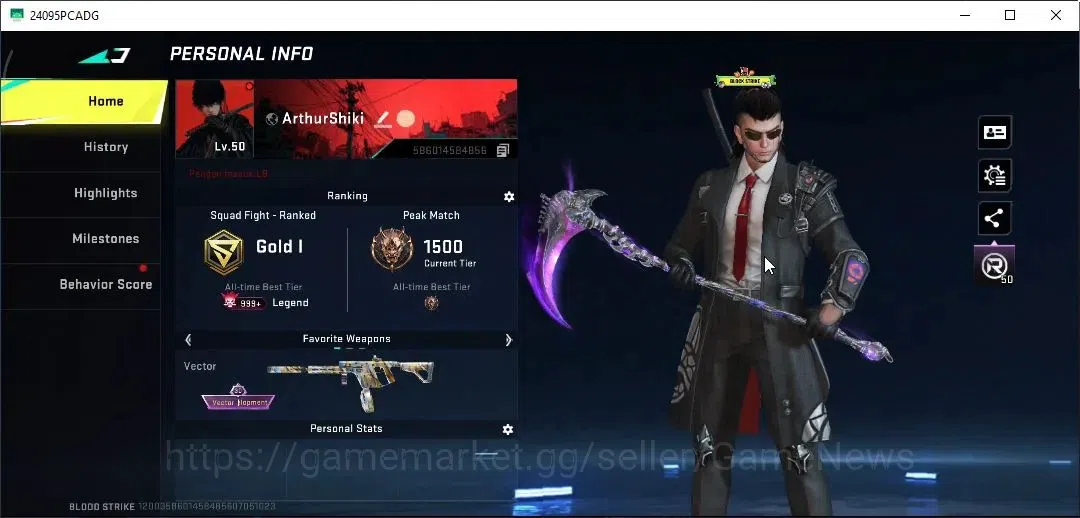Blood Strike Accounts ASIA| Ultra Meele [Scythe]|Ultra [M4A1,Glock,INP-9 image 2