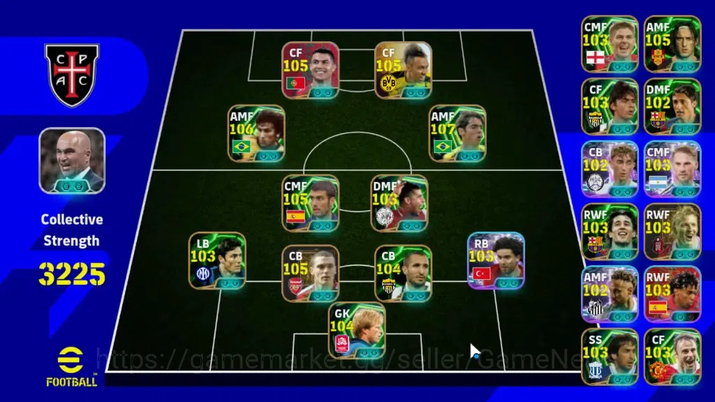 eFootball Accounts Legends & Iconic Players Android|NationalTeamPack Portugal2026|22 Epic Aubameyang x 1