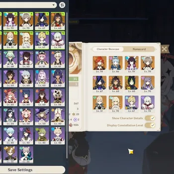 Genshin Impact Accounts Others Asia|AR 35|Premium Team Columbina|Rate On|5 Limited + 2(*5