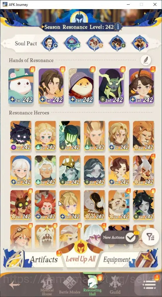 AFK Journey Accounts GLOBAL S4668|Ready Gacha|6 Hero Selector|29 S Char image 1