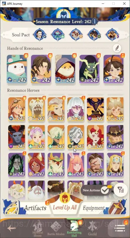 AFK Journey Accounts GLOBAL S4668|Ready Gacha|6 Hero Selector|29 S Char image 2