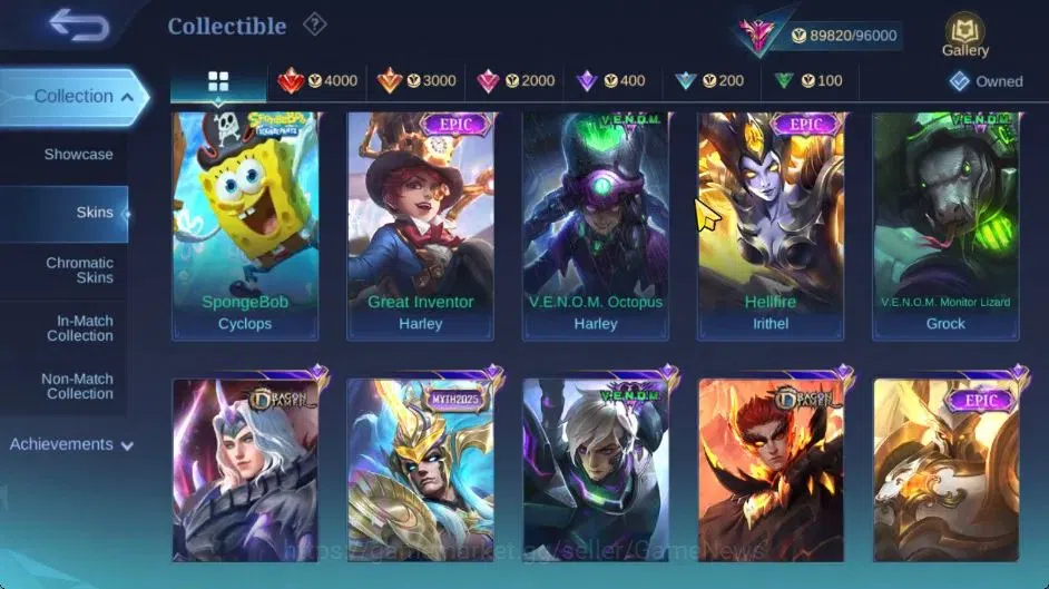 Mobile Legends: Bang Bang Accounts Hero 132|Skin 325|High Glory 78|Prime[Claude,Beatr image 9