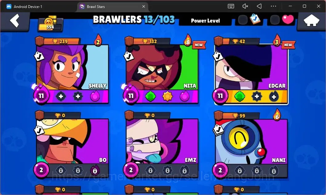 Brawl Stars Accounts Global | 554 Thropy|13 Brawler|2 Max Hypercharge(S image 5