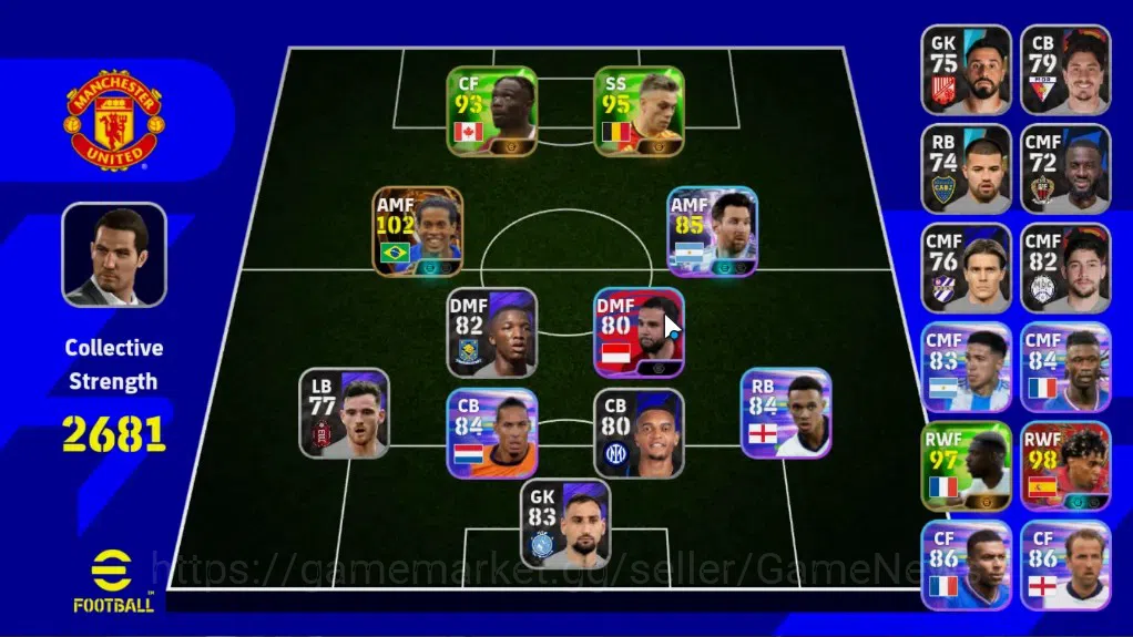 eFootball Accounts Legends & Iconic Players Android|Big Time Ronaldinho Gaucho 21 Jun'02,Show Time Lamine Yamal,Lionel 1