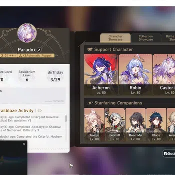 Honkai Star Rail Whale ASIA|TL 70 |10 Limited |Archeron E2,Ruan Mei,Aven] image 1