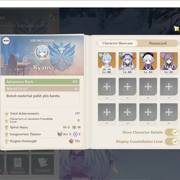 Genshin Impact Accounts Reroll Asia|AR 45|1limit|Odette|3*5 char|Mizuki,keking+QIQI|super low explore|Archon quest