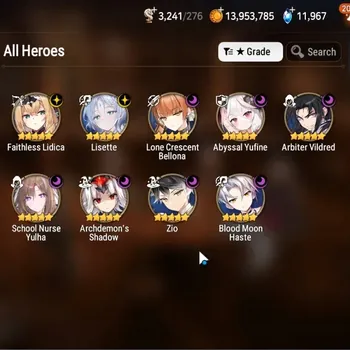 Epic Seven Accounts Starter GLOBAL Unverif|NewEra|9 ML(Lisette,Zio,A Vildred,Etc)+Haru,Estelle,Ivana,Etc|PoH+Bless ON|11K