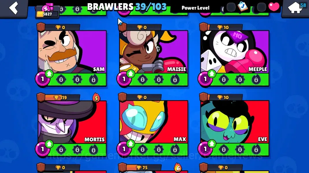 Brawl Stars Accounts 5827 Trophy|39 Brawler 7 Max [Squeak,Edgar,Frank,e image 12