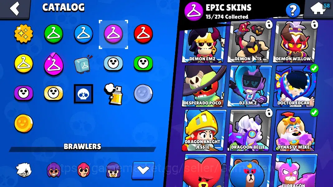Brawl Stars Accounts 5827 Trophy|39 Brawler 7 Max [Squeak,Edgar,Frank,e image 19