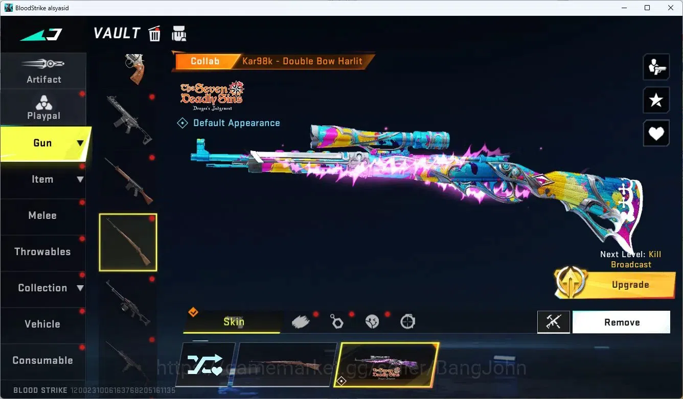Blood Strike Accounts ASIA | 3 Collab: QBZ95, Kar98k,AK47 | 2 Ultra Guns image 19