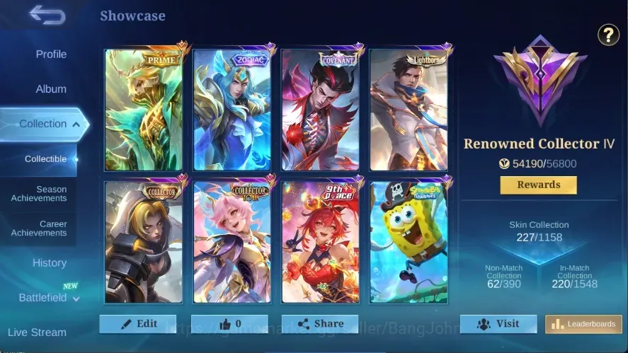 Mobile Legends: Bang Bang Accounts Collector 1